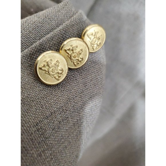 STAFFORD MENS 46R BLAZER BROWN POLYESTER/WOOL TWO-BUTTON ONE-VENT RN#:8709 B-396 - Picture 3 of 11